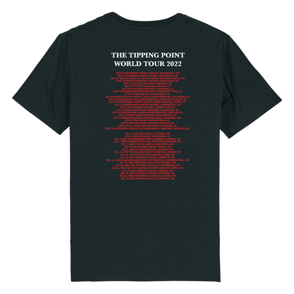 T-shirt Officiel Tears For Fears 'Rule The World' - Logo Groupe - Homme - Coupe Classique - 100% Coton - Noir - 8